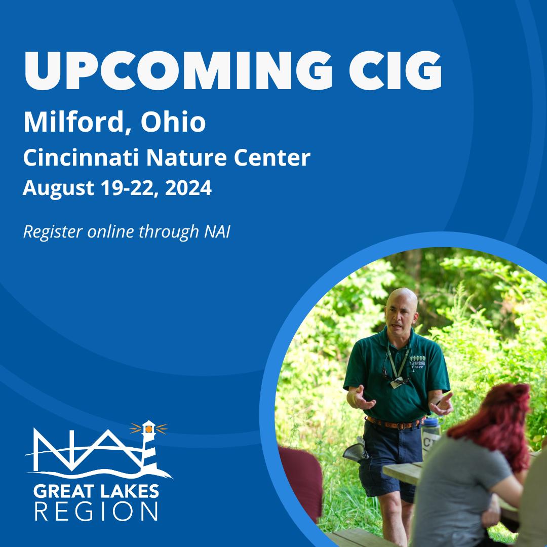 "Upcoming CIG–Milford, Ohio" on a blue background with a photo of Jason Neumann and the NAI logo.